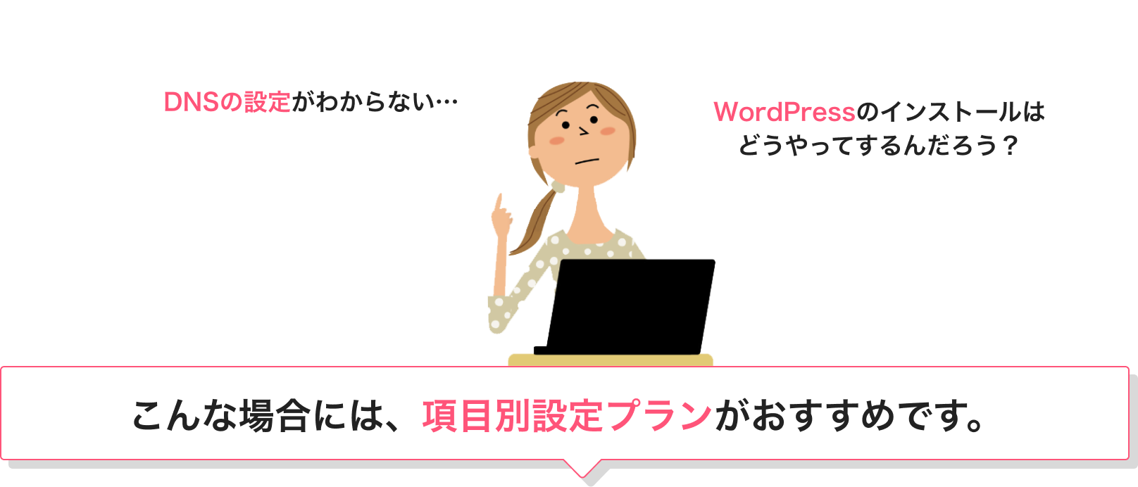 こんな場合には、項目別設定プランがおすすめです。